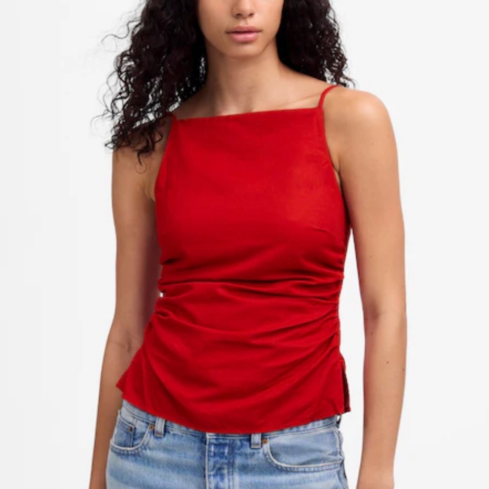 Madewell Ruched Squareneck Tank 2